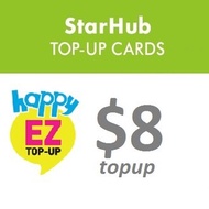 Starhub Prepaid $8 Main Balance Validity 90 Days (No Data) Top Up / Renew / Recharge