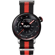 BOMBERG 炸彈錶 BB-01 帆布帶手錶-紅黑/43mm