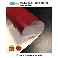 MACTAC STICKER 8300_8358-12 | BURGUNCLY COLOUR | 10PCS | READY STOCK | SELLER FROM MALAYSIA | 150MM 