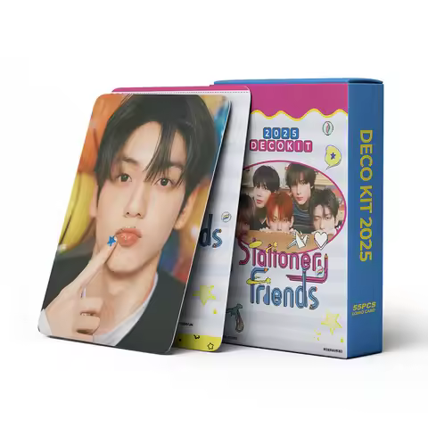 55pcs/set Kpop Photo album DECO KIT TXT Yeonjun Soobin Beomgyu Lomo Cards Photocards for Fans Collce