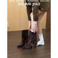 winter boots women boots women Sheepskin Pointed Toe Stiletto Boots - Perfect for Western Cowgirl Lo