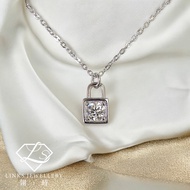 ［Real Moissanite］Can Pass Diamond Test 18K Gold Lock Necklace Pendant MNG010 Moissanite Necklace/Moi