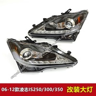 06-12 Lexus IS250 IS300 IS350 Modified LED Streamer Turn Signal Headlight Black Background Headlight