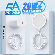 20W Original Magnetic Wireless Chargers For iPhone 13 11 12 14 Pro Max XS Max XR X Apple Fast Charger USB Type C Charging Cable
