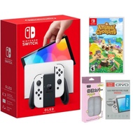 NINTENDO Nintendo Switch OLED White Console + Animal Crossing + Crystal Case + Screen Protecter