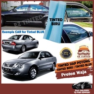 Proton Waja_TINTED CROMAX BIRU/Blue Tinted/ Tinted Kereta /Car Window Film/2PLY UV Film_Siap Potong/Car Tinted/Precut