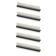 ShillehTek 5pcs (2x20pin) Dual Male Header Double Row Straight Connector Pin Headers (2.54mm) for PC