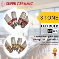 LED Bulb E14 E27 (12W, 16W) High Brightness Bulb/ Lampu LED 3 Warna/ Bulb