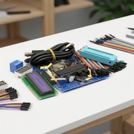 DIY Kit for 8051/AVR Microcontroller Learning Board with STC89C52 Development Accessories Kit DIY Pa