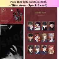 Pack random 3 genuine Sahwa 2025 Bomtoon manhwa bl theme cards