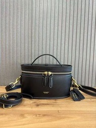 COACH TRAIL手袋單肩包斜挎包化妝盒子包 (黑色)