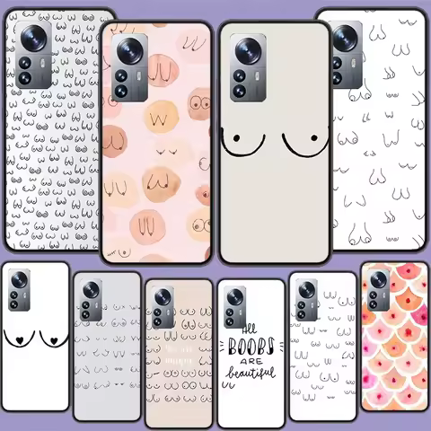 Boobs Art Print Phone Case For Xiaomi Poco X3 NFC X4 GT M3 M4 M5 M5S X7 X6 X5 F6 Pro F5 F4 Mi F3 F2 