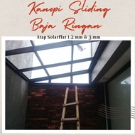 Kanopi Sliding Atap Solarflat ClearCoklat 1.2mm