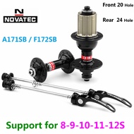 Novatec Hub A171SBF172SB Road Bicycle Hub Front 20HRear 24H Quick Release Bike Hub Disc 4 bearing us
