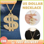 Chunky chain Exaggerated dollar necklace Hip Hop Style Adjustable Gold Dollar Sign Pendant Gift for 