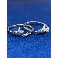 AG SILVER Buterfly Diamond [Adjustable] Rings 925 Sterling Silver