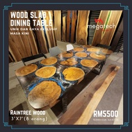 Meja makan kayu balak / dining table wood slab