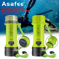 Asafee Super Bright D122-1 Diving Flashlight 2 * P50 LED Underwater scuba Pushing Magnetic Switch 18