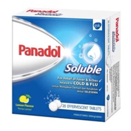 Panadol Soluble Lemon Flavour 20's Effervescent Tablets