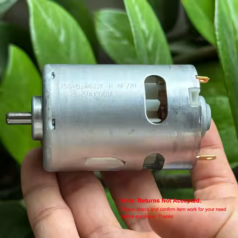 Micro 42mm Diameter RS-755VB-6022F Motor DC 12V-20V 18V 18700RPM High Speed Ball Bearing for Electri