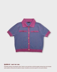 I AM WATER QUEEN B SHIRT (เสื้อผ้านิตแขนสั้น)