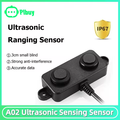 A02 Ultrasonic Sensing Sensor UART Waterproof Ranging Module 450cm RS485 I2C PWM Robot AGV Small Ult