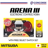 MITSUBA ARENA III HORN 12V with FREE MITSUBA SWITCH 113DB/2M 480HZ(HI)400(LO) RED2P/S