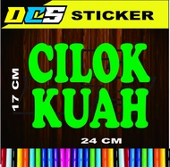 STICKER NAMA CILOK KUAH BUAT JUALAN DI GROBAK KACA ATAU ETALASE