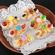 Slow Recovery PU Bread Chocolate Cake Boat-Shaped Fruit Bakery Accessories
