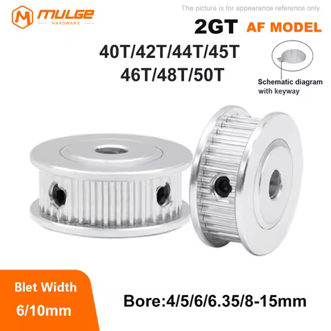 2GT Synchronous Wheel 2M 40T 42T 44T 45T 46T 48T 50 Toothed Belt Width 6/10mm Aperture4-15mm 3D Prin