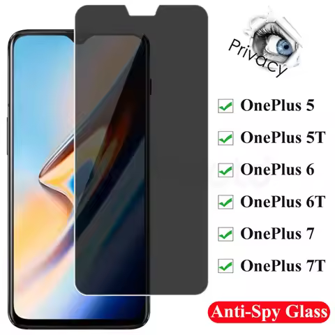 Privacy Screen Protector For OnePlus 1+ 5 6 7 One Plus Anti Spy Glare Peeping Tempered Glass For One