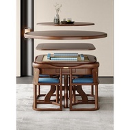 Tea Table Solid Wood Mahjong Table Dining Table Dual-Use Tea Table Dining Mahjong One Small Apartmen