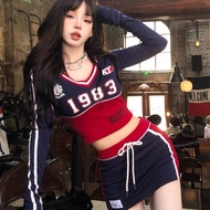 Dopamine American Cheerleading Outfit - Slimming Top & Short Skirt | Early Autumn