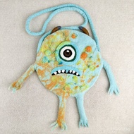 *Three-Dimensional Crossbody Bag Boss Big Eyes Wool Felt Creative Handmade Alien Heavy Craft U4VI