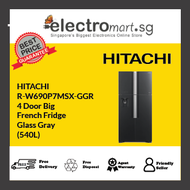 HITACHI R-W690P7MSX-GGR 540L SIDE-BY-SIDE DOOR FRIDGE (2 TICKS)