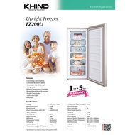 KHIND UPRIGHT FREEZER 200L(FZ200U)