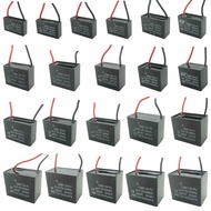 10pcs CBB61 450V 1UF~15UF Terminal Ceiling Fan Motor Running Rectangle Capacitor