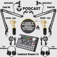 ||Promo|| Paket Microphone Kondenser Bm8000 Full Set + Soundcard