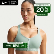 Nike Indy High Support Womens Padded Front-Zip Sports Bra - Steam [HQ2752-006]