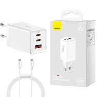 *New In Box* Baseus GaN5 Pro Fast Charger 2C+U 65W EU/Baseus GaN5 Pro CCGP120202 65W fast wall charger with 2 USB-C PD and USB ports *White*/USB-C - USB-C 1m cable (20V/5A 100W) included/                           Compatible with Samsung 45W Fast Charging