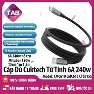 Cáp Dù Cuktech Ngắn Hít Từ Tính C To C 6A 240w Hỗ Trợ Mi Turbro CMC610 CMC615 CTC615S - Bảo Hành 18 