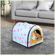 Small Dog Bed Insulated Dog Kennel Waterproof Dog Sofa Bed Medium Outdoor Cat House Removable Washable Pad Nonskid naimy