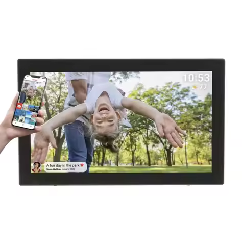 Smart Digital Picture Frame 21-inch-WiFi Large Digital Photo Frame Wall Mountable, Easily Sharing Ph