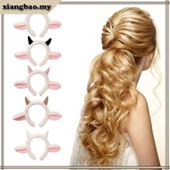 xiangbao1 Plush Sheep Ear Headband Cartoon Horns Hairhoop Kids Cosplay Costume Headwear