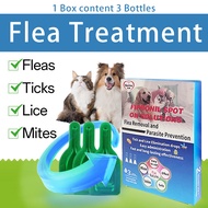 【SG Stock】 Fipronil Spot On Flea Treatment for Cats Dogs (3 Tube/1 Box) Anti Flea & Tick Drop