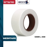 COMEN Fibre Glass Self Adhesive Mesh Tape 50MM x 45M Drywall Joint Tape Partition Fiber Tape Jaring 