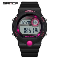SANDA กีฬากันน้ำนาฬิกาดิจิตอลมัลติฟังก์ชั่ผู้ชายนาฬิกาดิจิตอลแฟชั่นหรูหราสันทนาการนาฬิกาของขวัญ SD6035-1