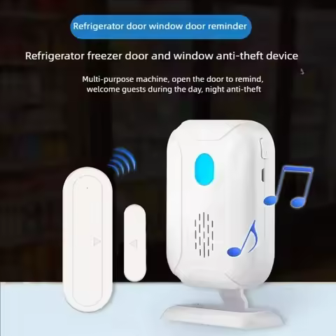 Wireless Magnetic Door Window Alarm Sensor with Receiver Security Alarm Welcome Doorbell Refrigerato