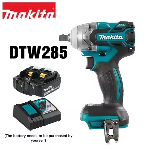 Makita DTW285 Brushless Rechargeable Impact Electric Wrench, 18V High Torque, Lithium Battery Wrench