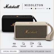 【Support Warranty】Authentic Marshall MIDDLETON  Portable Speaker Bluetooth Speaker Power Bass Waterproof Wireless Speaker Mini Bluetooth for IOS/Android/PC Speaker Wireless and Bluetooth Speakers Marshall Speaker